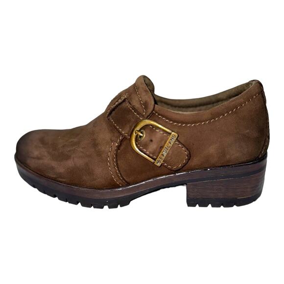 Eastland women's brown buckle livia slip-on casual leather shoes size 6M - Picture 1 of 8